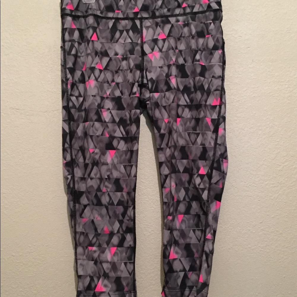 Pink and grey Capri workout pants